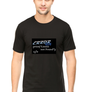 Round Neck Half Black T-Shirt