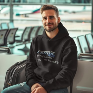 Unisex Hooded Black Sweatshirt